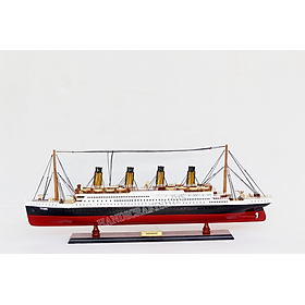 Mô hình thuyền gỗ trang trí Titanic cao cấp 60cm có điện