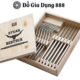 Set dao dĩa inox cao cấp zwilling steak 12 món, bộ dao nĩa ăn bò bít tết nhập đức, dành cho 6 người, nhập đức