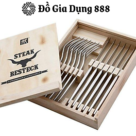 Set Dao Dĩa Inox Cao Cấp Zwilling Steak 12 Món, Bộ Dao Nĩa Ăn Bò Bít Tết Nhập Đức, Dành Cho 6 Người, Nhập Đức