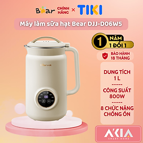 Mua Máy làm sữa hạt Bear DJJ-D06W5 - Dung tích 1L  8 chức năng  Chống ồn - BẢN TIẾNG ANH  HÀNG CHÍNH HÃNG