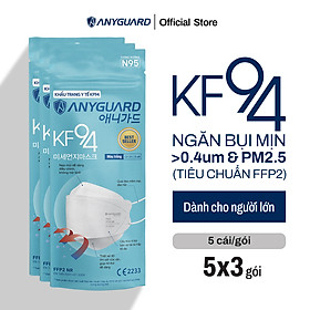 ComBoKhẩu Trang Y Tế Anyguard KF94 Tiêu Chuẩn Châu Âu FFP2