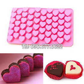 Mua Khuôn silicone làm kẹo dẻo chip chip  socola  khuôn rau câu 55 trái tim - Mã số 1248