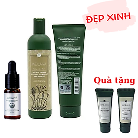 Combo Dầu Gội Xả Ngăn Ngừa Rụng Tóc Weilaiya Tinh Chất Gừng Hà Thủ Ô và Serum Mọc Tóc Weilaiya 5ml - Tặng Kèm Gội (Xả) Mini Weilaiya Ngẫu Nhiên