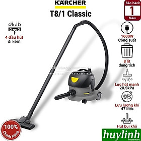 Mua Máy hút bụi khô công nghiệp Karcher T8/1 Classic - Dung tích 8 lít - Thương hiệu Đức - Hàng chính hãng - Công suất tối đa 1600W