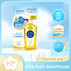 Dầu Tẩy Trang Dưỡng Sáng Da Kose Softymo White Cleansing Oil (03 Phân Loại)