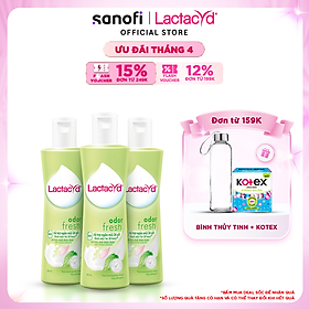 Bộ 3 chai Dung Dịch Vệ Sinh Phụ Nữ Lactacyd Odor Fresh Ngăn Mùi 24H 250ml/chai