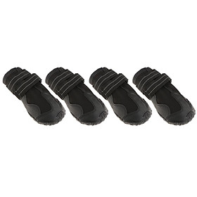 4 Cho Chó Lớn Giày Giày Đi Mưa Tuyết Bootie Giày Chống Trượt Lưng Cao Su S