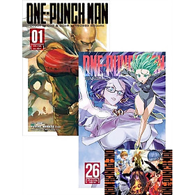 Sách - One-punch Man (combo 26 tập gồm tập 1-24 tái bản, tập 25-26 bản in đầu có bookmark, 01 poster)