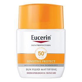 Kem Chống Nắng Không Gây Nhờn Rít Cho Da Thường Và Da Hỗn Hợp Eucerin Sun Fluid Mattifying Face SPF50+ (50ml)
