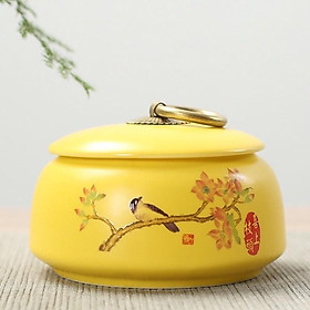Combo 02 hũ lọ đựng trà ô long họa tiết hoa văn - nhỏ gọn, kiểu dáng đẹp, bảo quản tốt, chọn màu ngẫu nhiên