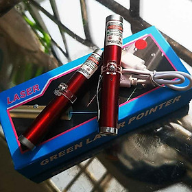 Mua Đèn Laser Tia Xanh Sạc USB Vỏ Đỏ Mini Dài 9cm Siêu Bền