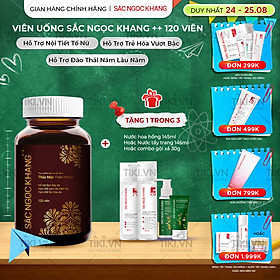 Viên uống Sắc Ngọc Khang ++ (120 viên) giúp trẻ hóa Làn da làm mờ sạm nám tàn nhang hiệu quả, tăng cường tính đàn hồi cho làn da, hỗ trợ cải thiện và phục hồi da bị lão hóa vượt trội