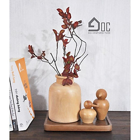 Mua Set lọ hoa gỗ  hoa trang trí thủ công mỹ nghệ quà tặng sinh nhật  tân gia