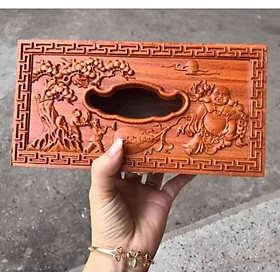 Mua Hộp đựng giấy ăn di lặc gỗ hương