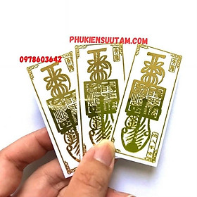 Mua Linh Phù May Mắn Thuận Lợi  Dùng linh phù để dán điện thoại  laptop  xe máy  xe hơi  bàn thờ ông địa  kích thước 4.5x3cm  màu vàng - TMT Collection - SP005531