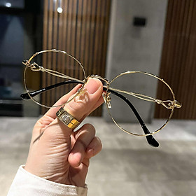 Kính mắt thời trang cao cấp dáng Mắt tròn kim loại nhiều màu