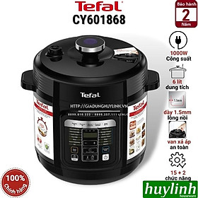 Nồi áp suất điện tử Tefal CY601868 - Dung tích 6 lít - Công suất 1000W - Hàng chính hãng