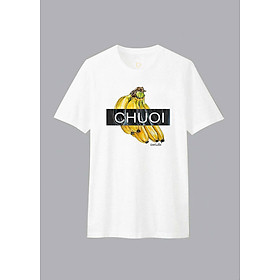 Áo T-shirt Unisex Chuoi B Dotilo D921 - Trắng