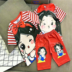 Đồ bộ bé gái vải thun hiệu MIMYKID in hình 3D quần lửng, quần áo trẻ em - LMTK-B06GH2
