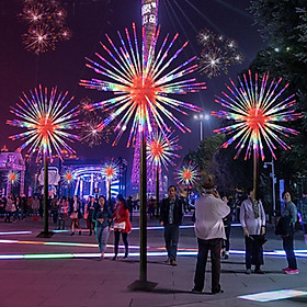 Mua Đèn Led Pháo Bông có âm thanh trang trí tết 2022 đường kính 2m2 siêu sáng nháy nhiều chế độ khác nhau