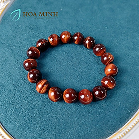 Vòng tay phong thủy chuỗi Mắt Hổ Đỏ Nâu chất 5A VIP size 12 li, hợp mệnh Hỏa Thổ
