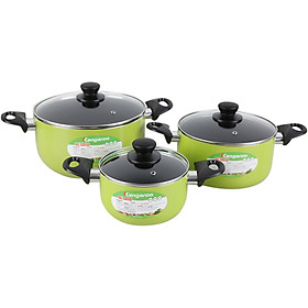 Mua Bộ nồi nhôm Kangaroo không đáy từ - KG993MX (3 chiếc: 16-20-24cm)