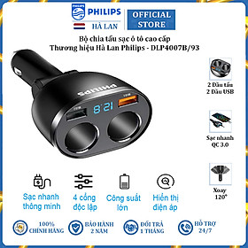 Mua Bộ chia tẩu sạc Philips DLP4007 (Màu đen) công suất 120W - Hàng nhập khẩu
