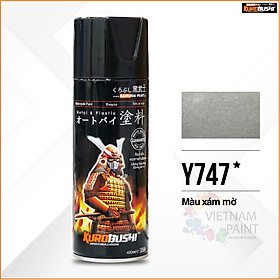 Sơn xịt Samurai Kurobushi - MÀU XÁM MỜ  Y747 (400ml)