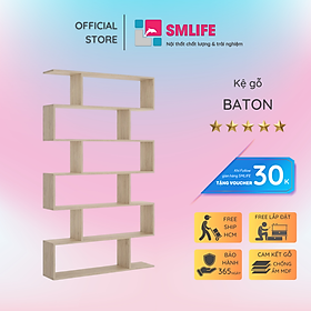 Giá sách bằng gỗ chất lượng cao cho gia đình SMLIFE Batons