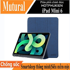 Case bao da chống sốc canvas cho iPad Mini 6 hiệu Mutural Yashi Series trang bị ngăn đựng bút, thiết kế tản nhiệt, hỗ trợ smartsleep - hàng nhập khẩu