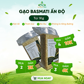 Gạo Basmati India 1121 (Ấn Độ) Túi 1kg