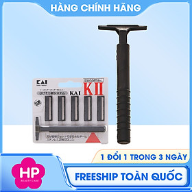 Dao Cạo Râu 2 Lưỡi Kép Thân Nhựa Kai 03301 (Set 1 Thân 5 Lưỡi Dao)