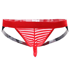 Men's Stripe Cotton Underwear Shorts Men Boxers Underpants Soft Briefs - L