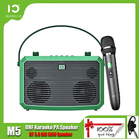 Mua Shidu M5 - Loa Hát Karaoke Xách Tay Bluetooth 5.0 Công Suất 50W Với Microphone UHF U30 Chuyên Dùng Cho Gia Đình - Hàng Chính Hãng.  SHIDU M5 50W Output Power Portable Karaoke Speaker Outdoor Activ Hifi Aux USB Wireless PA Bluetooth Speakers