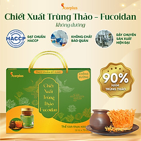 [LOẠI THƯỢNG HẠNG] Nước chiết xuất trùng thảo fucoidan không đường SCORIUS 420ml bồi bổ sức khỏe