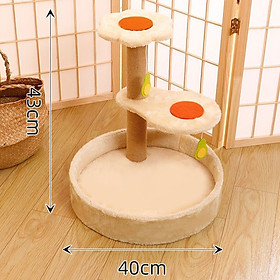 Trụ Cào Móng Cây Cào Móng Nhà Cây Cào Móng Cat Tree Kèm Đồ Chơi Cho Mèo Xả