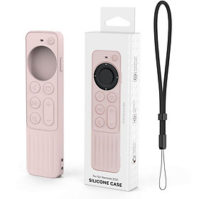 Case for Apples TV 4K 2022 Gen từ xa chống trượt chống trượt bằng chứng silicone cho táo Tvremote Control Trình điều khiển: màu hồng