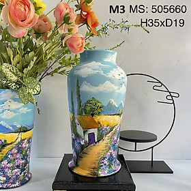 Mua Bình gốm cắm hoa vuốt tay và vẽ thủ công độc bản gốm sứ Bát Tràng