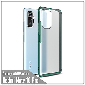 Ốp lưng chống sốc cho Xiaomi Redmi Note 10 Pro nhám viền màu