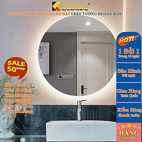 Mua Gương tron để bàn trang điểm treo tường đèn led cảm ứng thông minh kích thước D80 - guong mirror