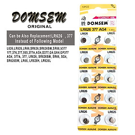 Vỉ 10 viên Pin đồng hồ DOMSEM L626F LR66 LR626 AG4 Chính Hãng