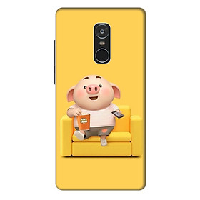 Ốp lưng nhựa cứng nhám dành cho Xiaomi Redmi Note 4 in hình Heo Con Thư Giãn