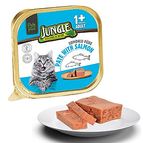 Pate Vị Cá Hồi Cho Mèo Trưởng Thành Jungle Adult Cat Salmon Paste 100g - Xuất Xứ Pháp