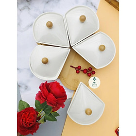Mua KHAY MỨT TẾT HOA MAI  KHAY MỨT SỨ TẾT  HỘP ĐỰNG BÁNH KẸO TẾT BẰNG SỨ CAO CẤP