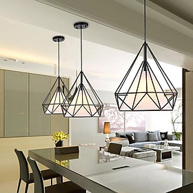 Đèn thả kim cương lồng vải