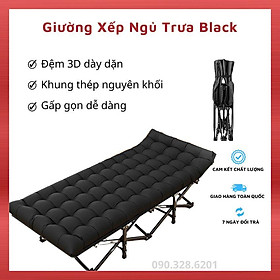 Mua Giường Xếp Văn Phòng Ngủ Trưa Black  Giường Ngủ Gấp Gọn Kèm Đệm Bông Dày