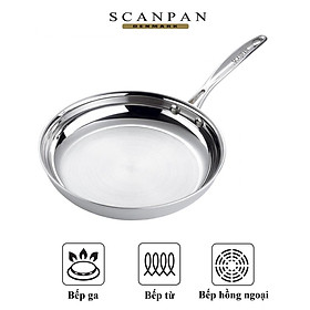 Chảo inox đáy từ Scanpan Impact 20cm 71002000 hàng chính hãng, dùng bếp từ, an toàn trong máy rửa bát