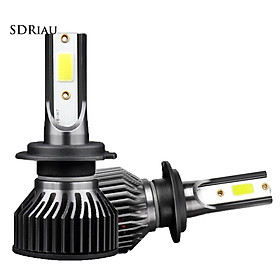 2 Bóng Đèn Pha Chống Thấm Nước H1 H4 H7 H11 Led Cob 6000k Cho Xe Hơi