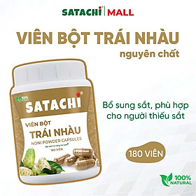 Viên Bột Trái Nhàu Nguyên Chất SATACHI – 100% Trái Nhàu – Dạng Viên Tiện Lợi – Hộp 180 viên