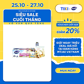 (Chọn Size) Túi Zip PE Trong Suốt 2 Đường Kéo MyJae, Túi Bọc Đồ Ăn, Rau Củ Bảo Quản Trong Tủ Lạnh